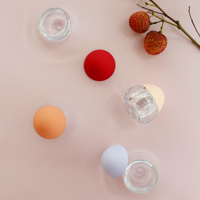 2021 New Design Products Custom Lip Jelly Tube ES-188 Matte Powder Case Round Shape Lip Jelly Handmade Pink Compact Container