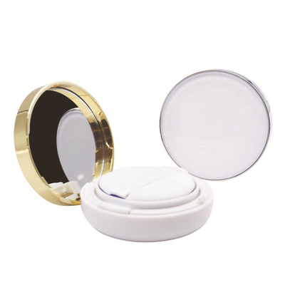 Round Logo Luxury Gold Ready Cosmetic BB Cream Air Cushion Box Base Case Custom Stock Empty Container