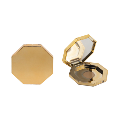 Empty Octagon Shape Disposable Custom Gold Blush Powder Compact Case Blush Container Blush Packaging